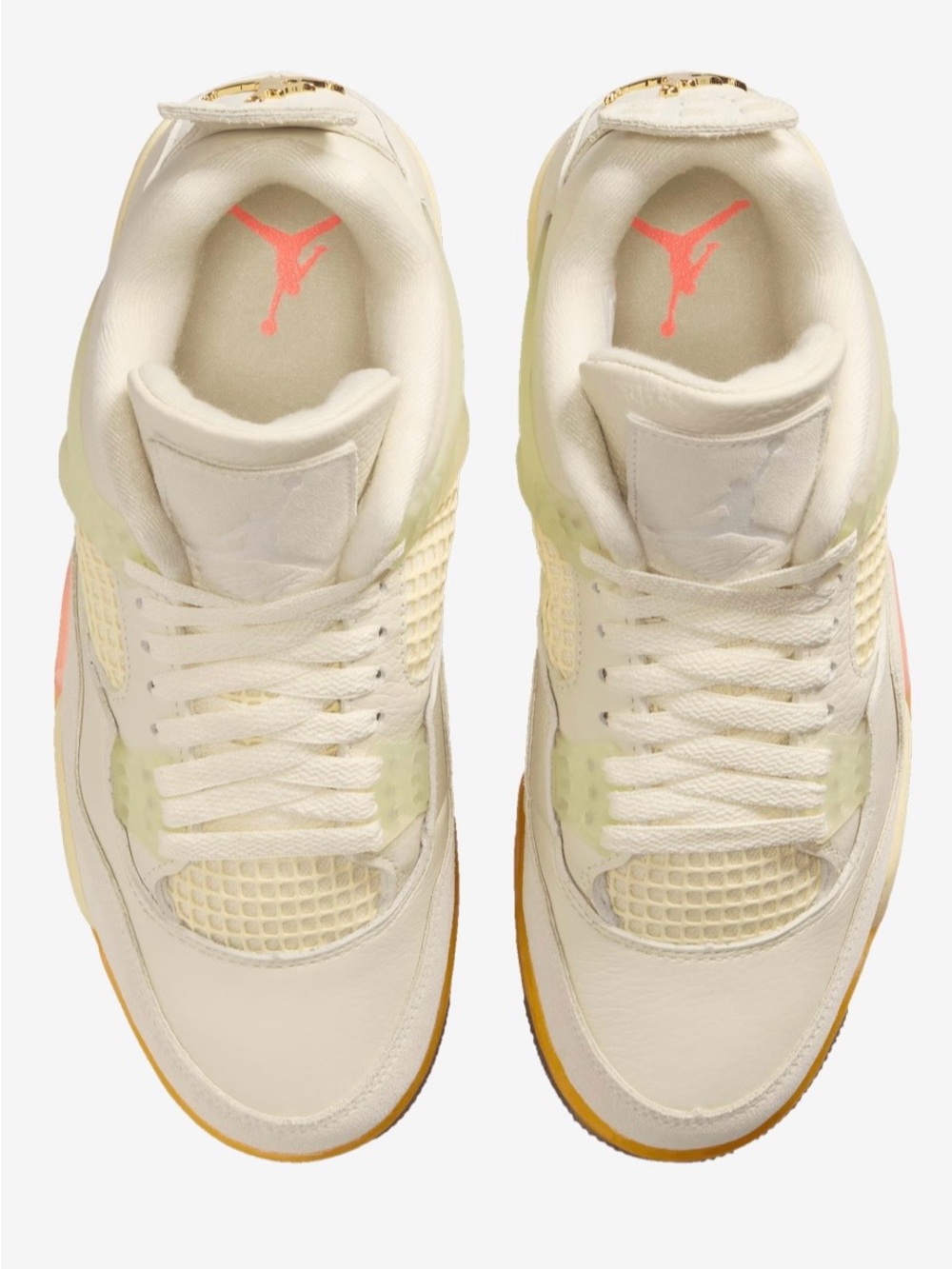 Air Jordan 4 retro Women’s Birds of paradise - Cream with Coral Details